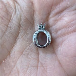 Pre-loved Auth Pandora Silver Signature Crwn Charm
